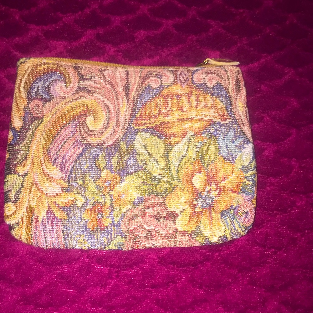 Lovely Floral Sequins Cosmetic Bag